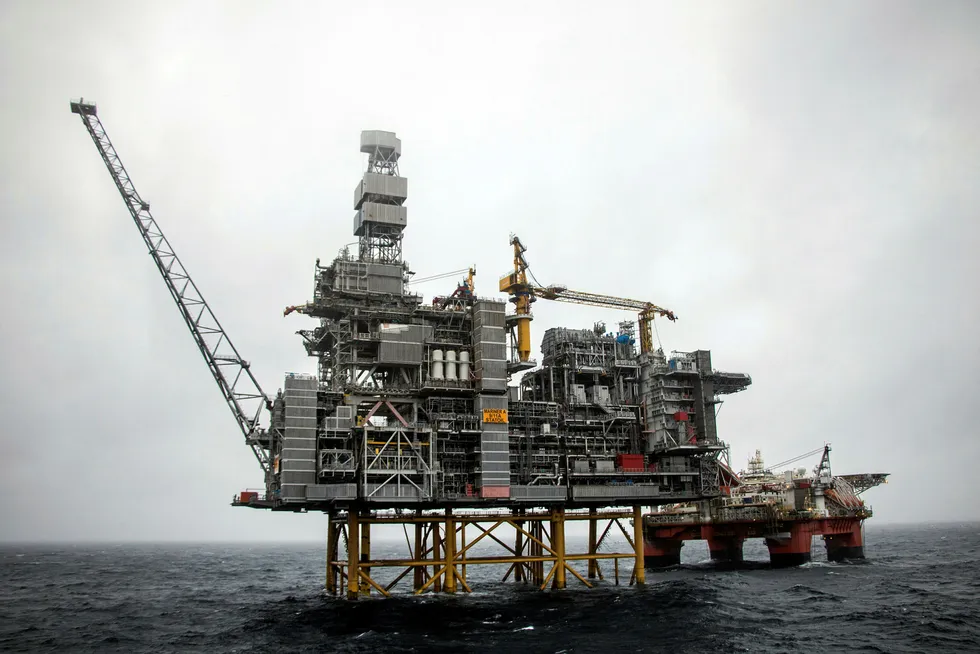 Gangway breach: Statoil's Mariner platform Photo: STATOIL