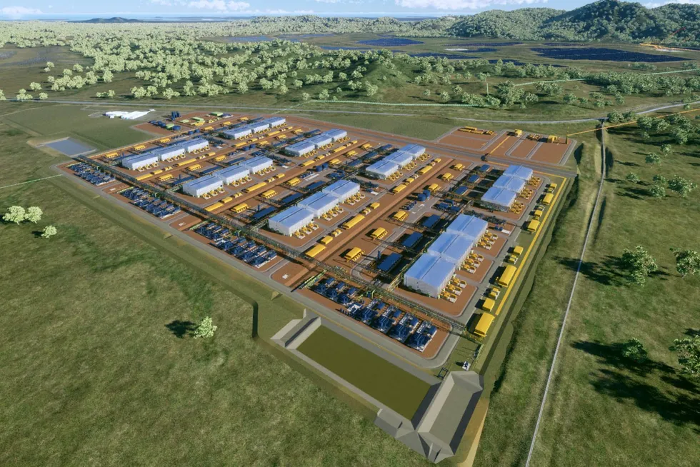 A computer rendering of the CQ-H2 project in Queensland, whose future is now up in the air after a new state government took office in the Australian state.