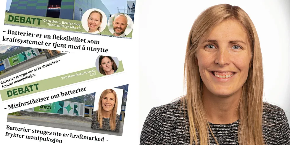 Beate Norheim, Asset Manager i Captiva (innfelt), er glad for at RME legger opp til dialog om vilkårene for batterier, som har skapt stort engasjement.