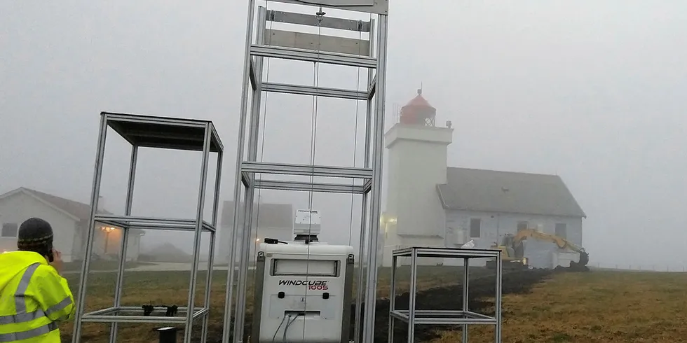 PERFEKT PLASSERING: Ved Obrestad på Jæren har Bergen Offshore Wind Center (BOW) plassert ut en rekke måleutstyr for å skaffe mer kunnskap om vind og vindforhold.