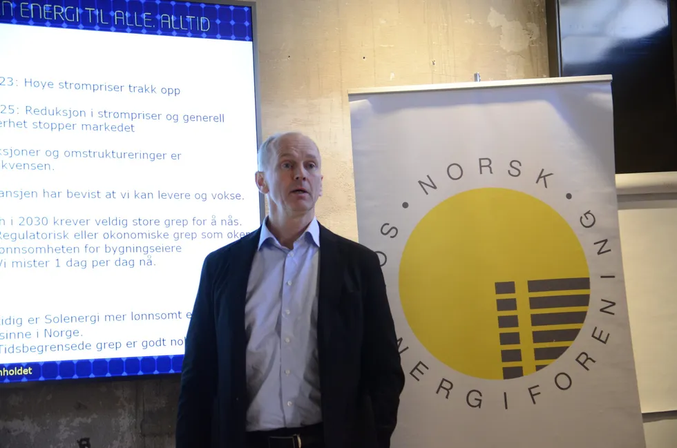 – La oss si at vi innfører en ordning som varer frem til 2040 eller 2035. Da får vi full gass nå, for da blir det en «sense of urgency»,Thor Christian Tuv, daglig leder i Fusen
