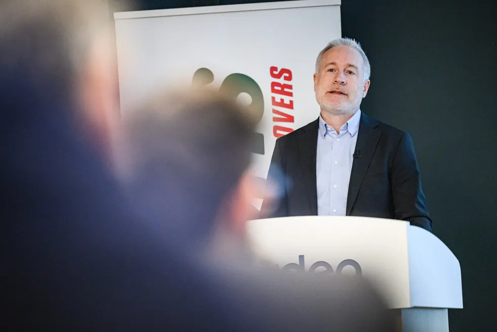 Europris-sjef Espen Elda la torsdag morgen frem selskapets kvartalsrapport.