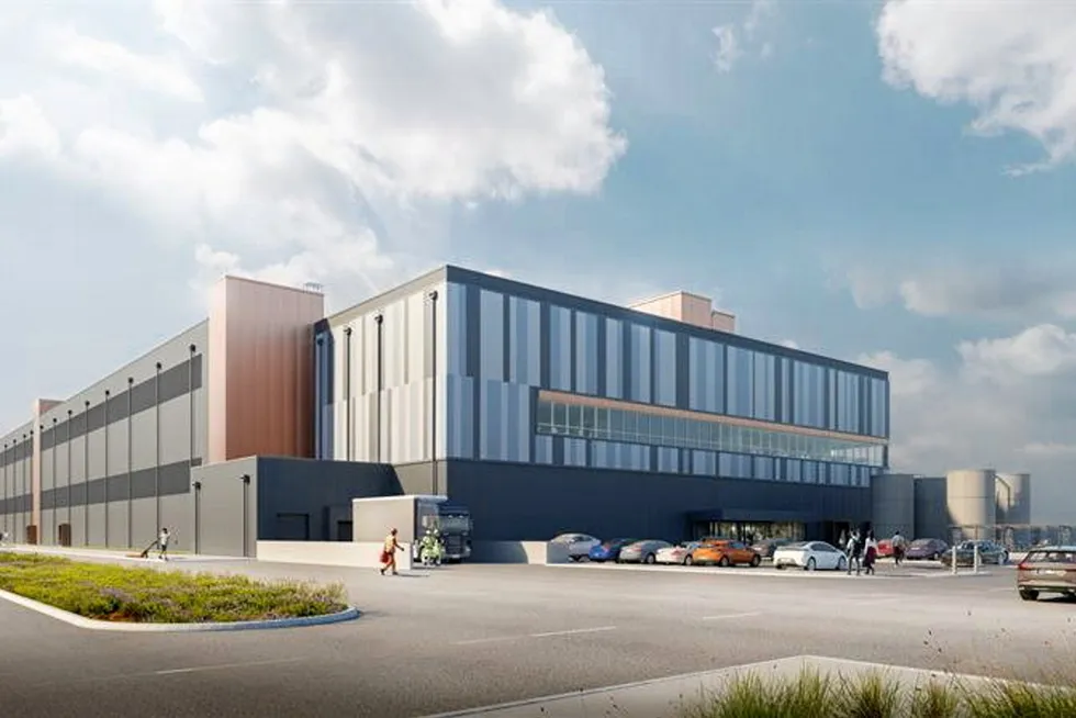 Rendering of one of Amazon Web Services' new data centres in Sweden.
