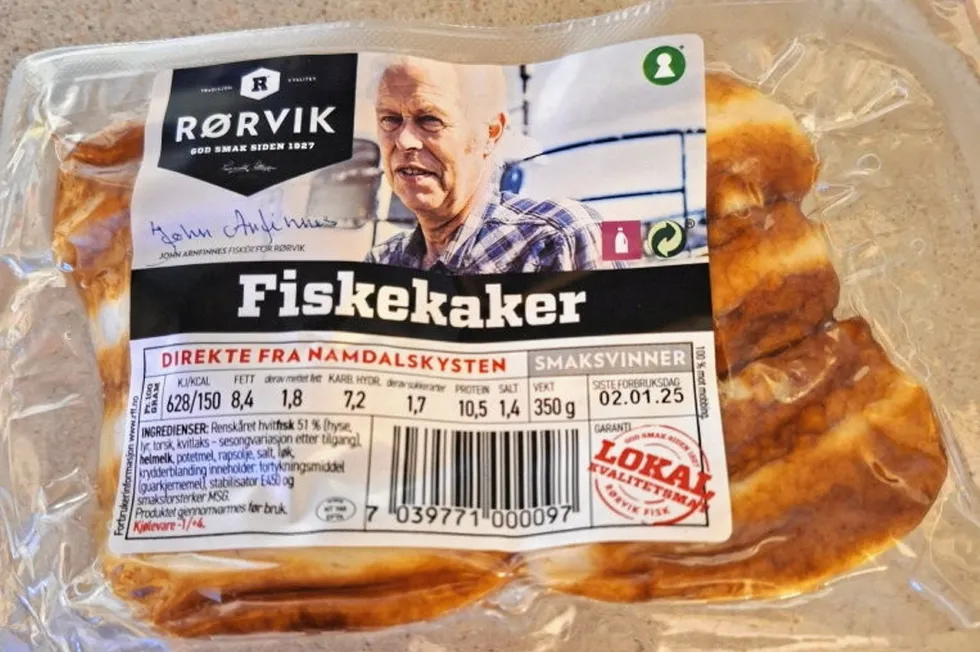 Veteranen, som er avbildet på fiskekakepakken, går god for fiskekakene fra Rørvik.