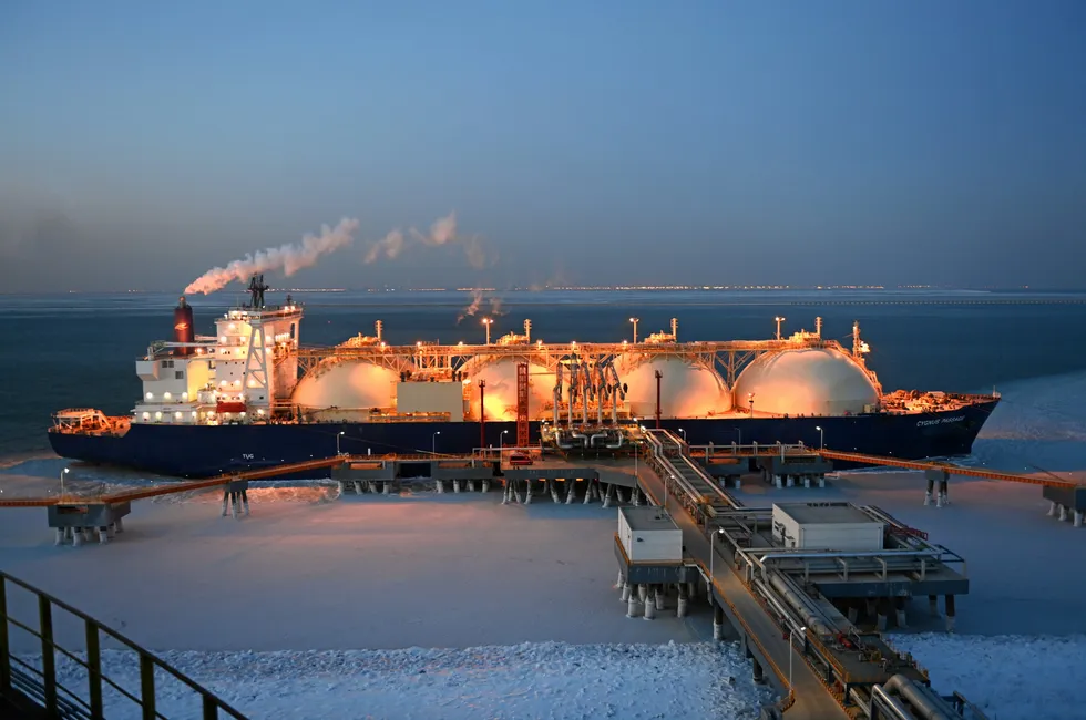 An LNG import terminal in Tianjin, China.