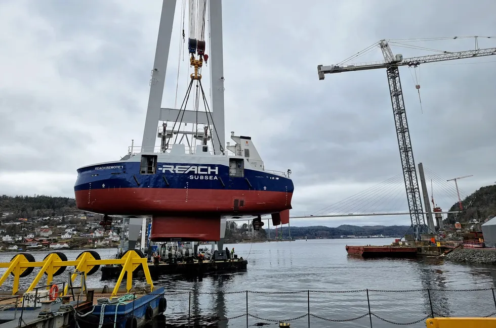 Utlufting av nybygget til Reach Subsea.