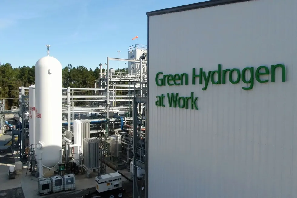 Plug Power's green hydrogen production plant in the US state of Georgia