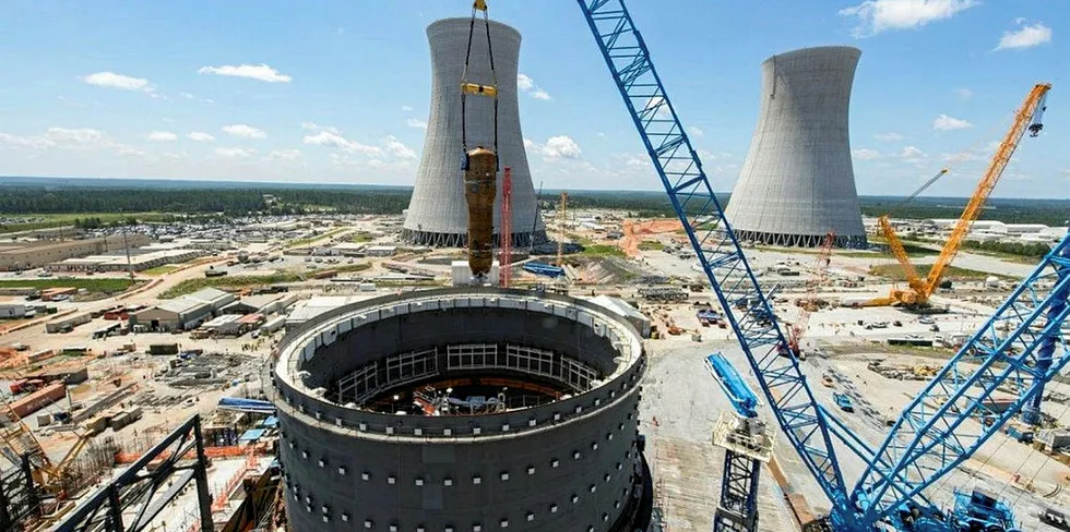 The Plant Vogtle nuclear facility, the only nuclear power plant currently under construction in the US.