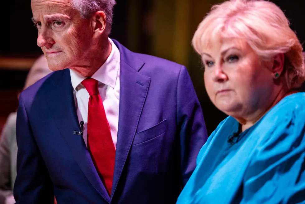 Partileder Erna Solberg (H) og statsminister Jonas Gahr Støre (Ap) er to av frontfigurene i årets valgkamp.
