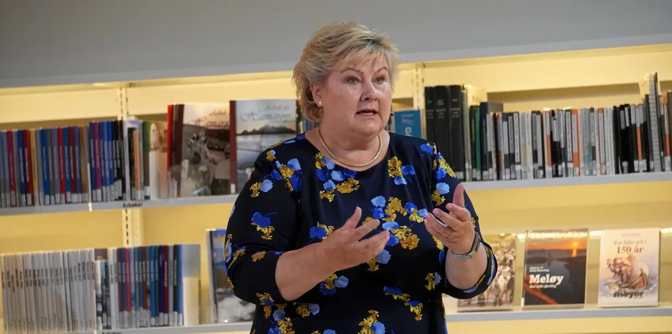 Høyre-leder og tidligere statsminister Erna Solberg.