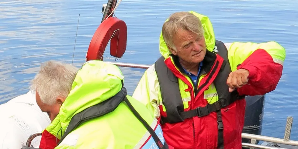 Ove Trellevik (H), under en tur til Lingalaks' visningsanlegg i Hardanger.