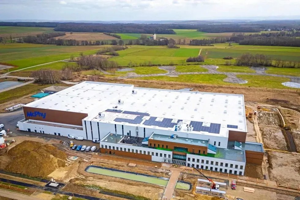 McPhy's electroyser gigafactory in Belfort, northeast France.