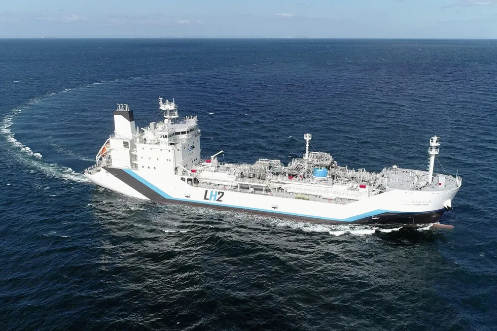 The Suiso Frontier vessel at sea.