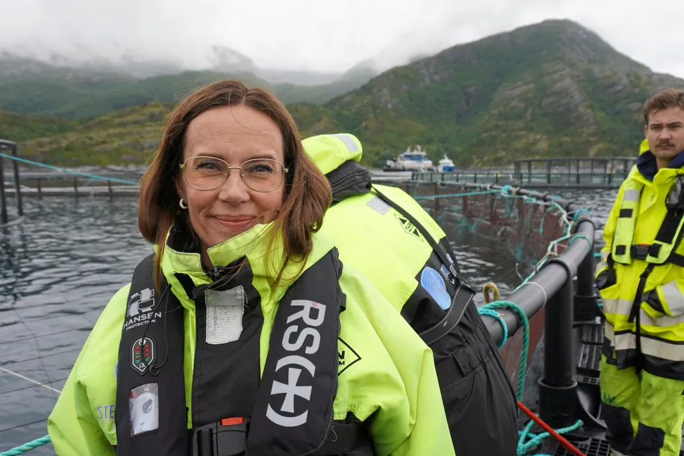 Fiskeri- og havminister Marianne Sivertsen Næss (Ap) snakket om havbruk til havs, dødelighet og havbruksmeldingen tirsdag.