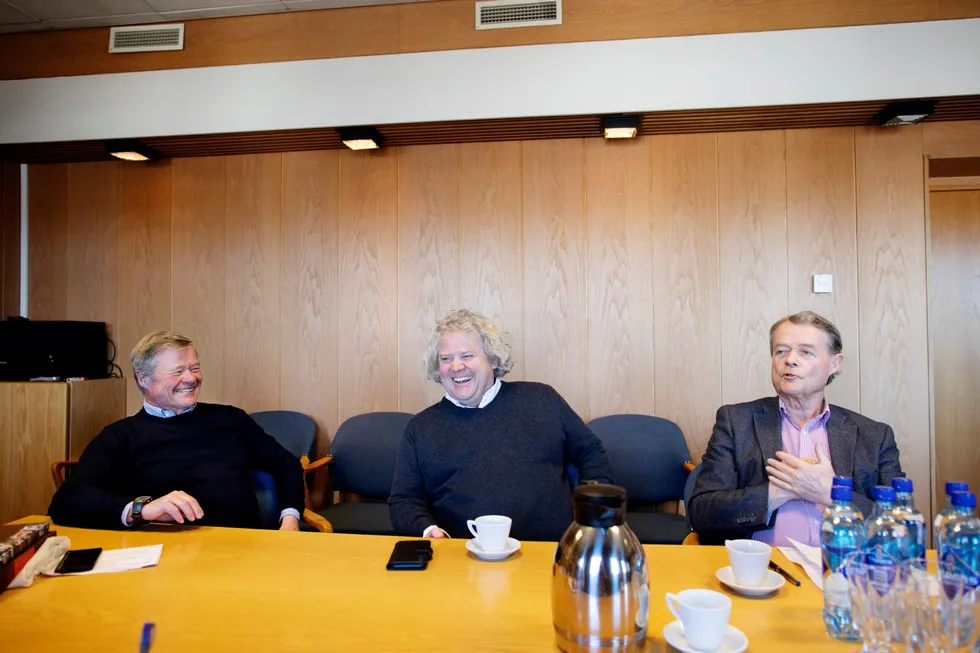 Norgesgruppen er kontrollert av Johannson-familien, som har bygget matimperiet rundt grossisten Asko. Her Torbjørn Johannson (til venstre), Johan Johannson og Knut Hartvig Johannson.
