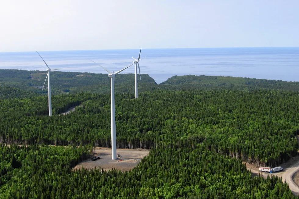 Anse-a-Valleau wind farm in Quebec.