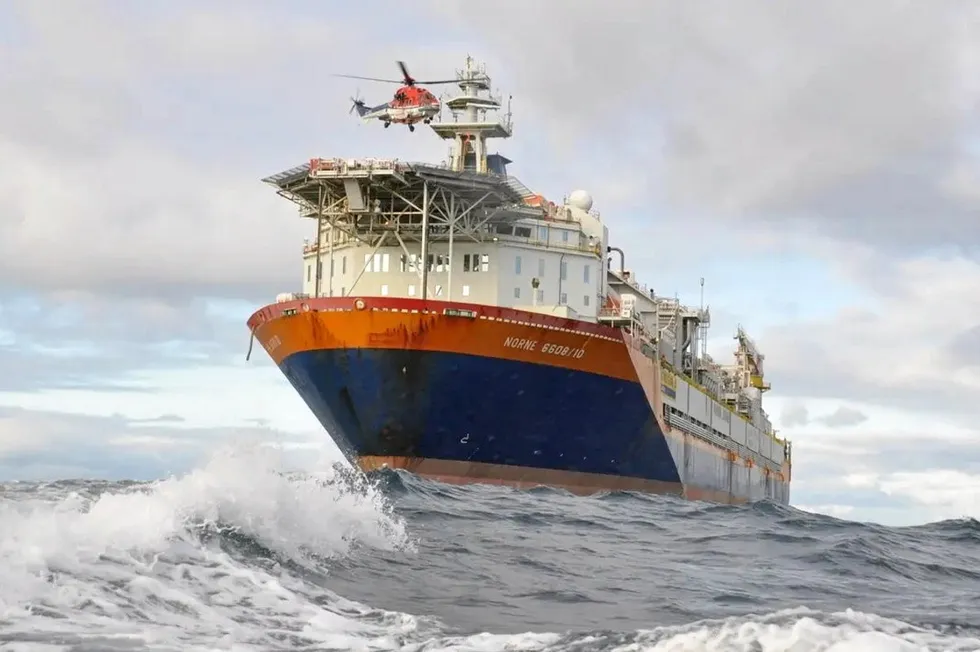 The FPSO in the Norne area in the Norwegian Sea