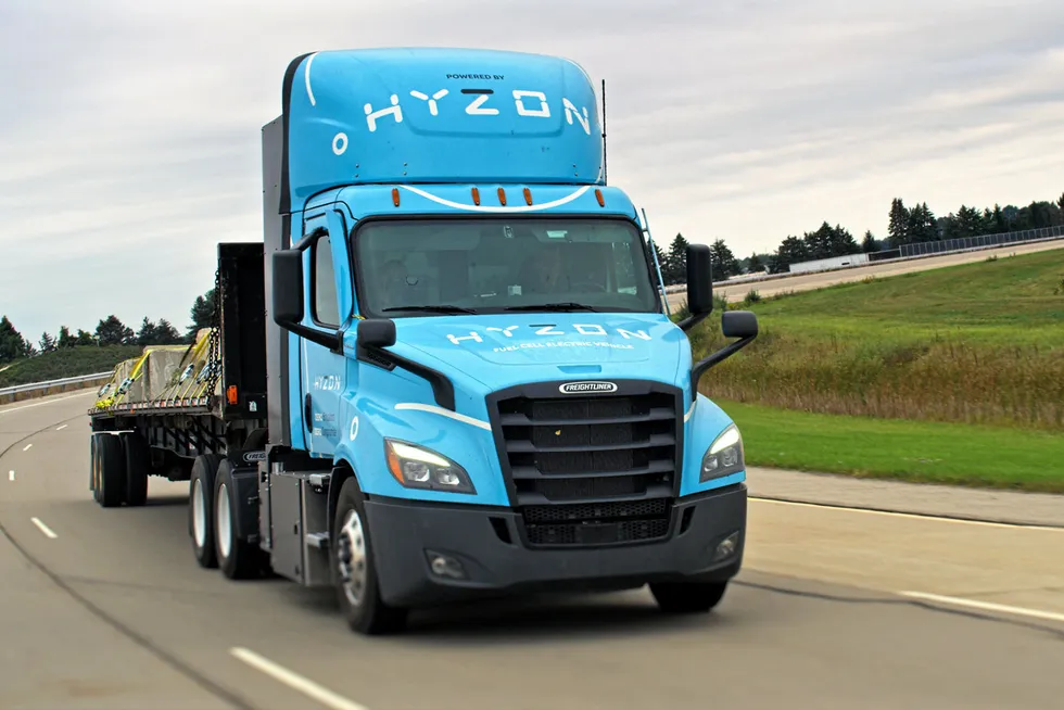 A Hyzon Motors truck.