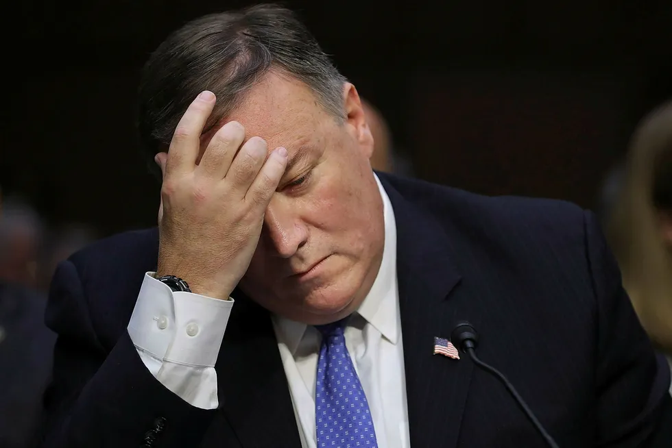 CIA-direktør Mike Pompeo forsvarer Donald Trump. Foto: Chip Somodevilla/AP