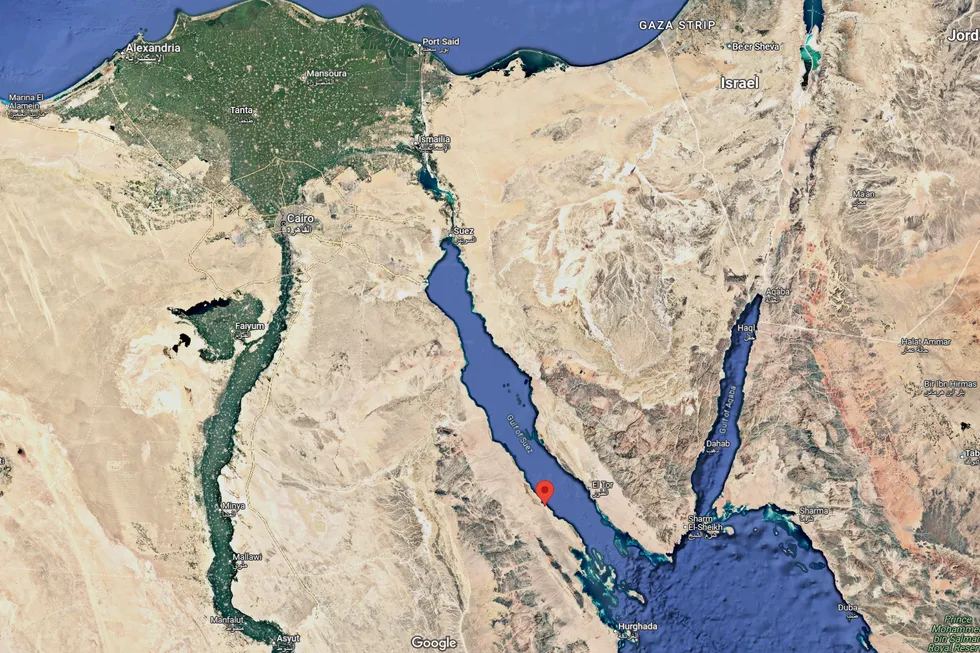 The project location, Ras Shukeir, on the Gulf of Suez.