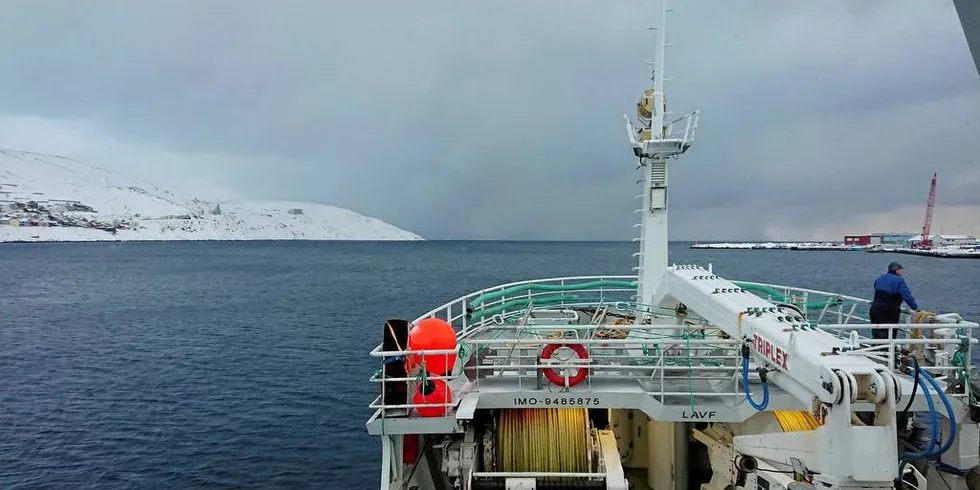 MØNSTRET PÅ: Advokat Ask Økland mønstra på «Slettholmen» for å bli betre kjend med den praktiske delen av fiskerinæringa.Foto: Ask Økland