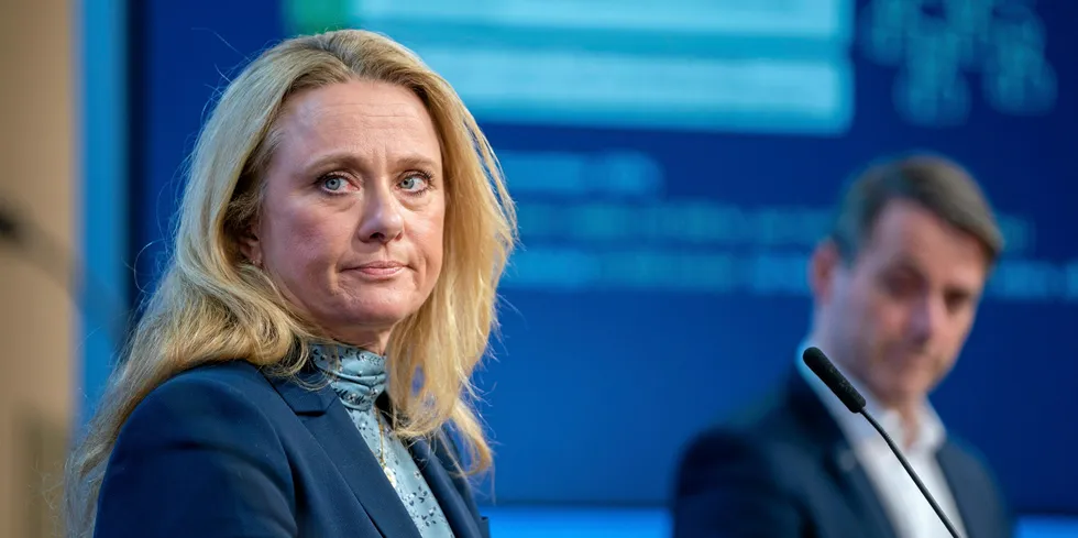Viseadministrerende direktør Anniken Haugli i NHO mener ikke det er riktig å satse på kjernekraft nå.