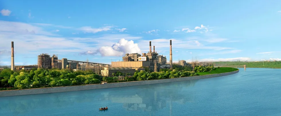 Torrent Power's AMGEN coal-fired power plant in Ahmedabad, Gujarat.