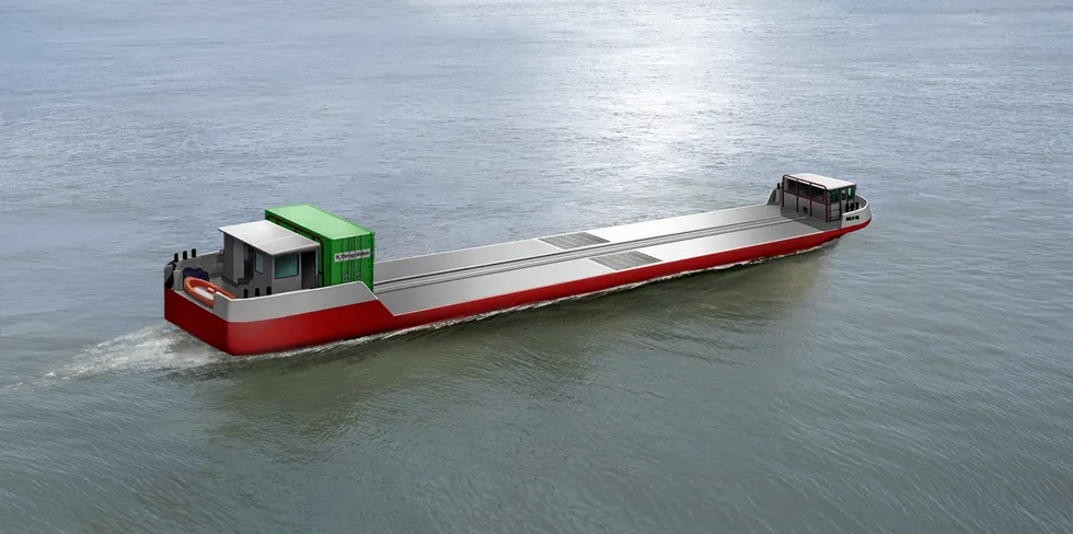 The hydrogen-powered Zulu vessel concept from Compagnie Fluvial de Transport