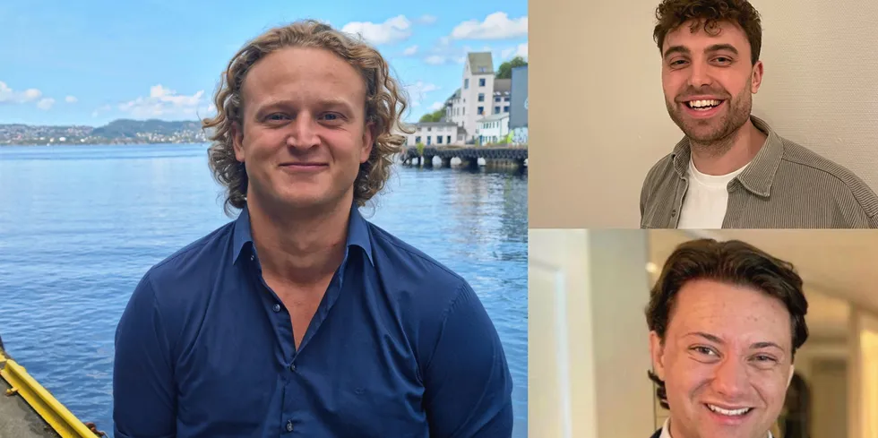 Mathias Sagevik, Øystein Hatlestad Hovland og Matias Alexander Baltazar Birkeland står bak Salmon City-arrangementet.