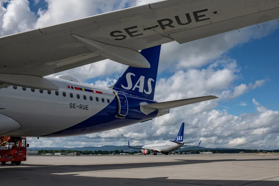 Det er en ny høring i SAS' konkursprosess denne uken. Bildet er fra Oslo lufthavn.