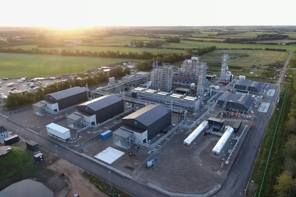 An aerial view of the Kassø project site.