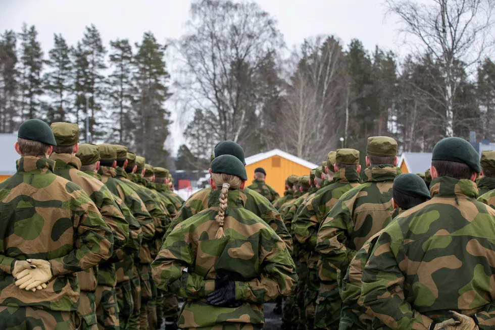 Illustrasjonsbilde fra rekruttperioden på Terningmoen i Elverum.