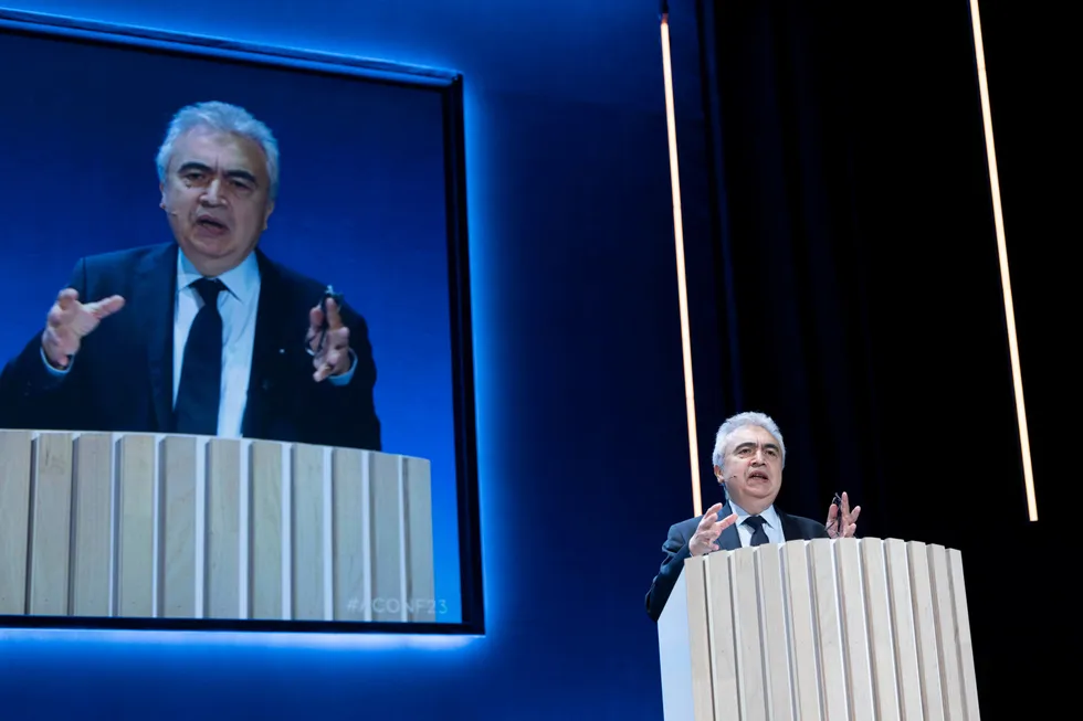 IEA-sjef Fatih Birol gjester Equinors høstkonferanse. Han har ikke sans for oljeselskapers reklameplakater med solpaneler, vindmøller og grønt gress, sier han.