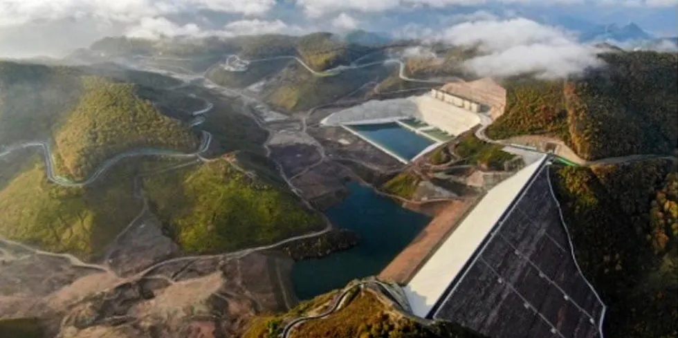 The Fengning pumped hydro plant.