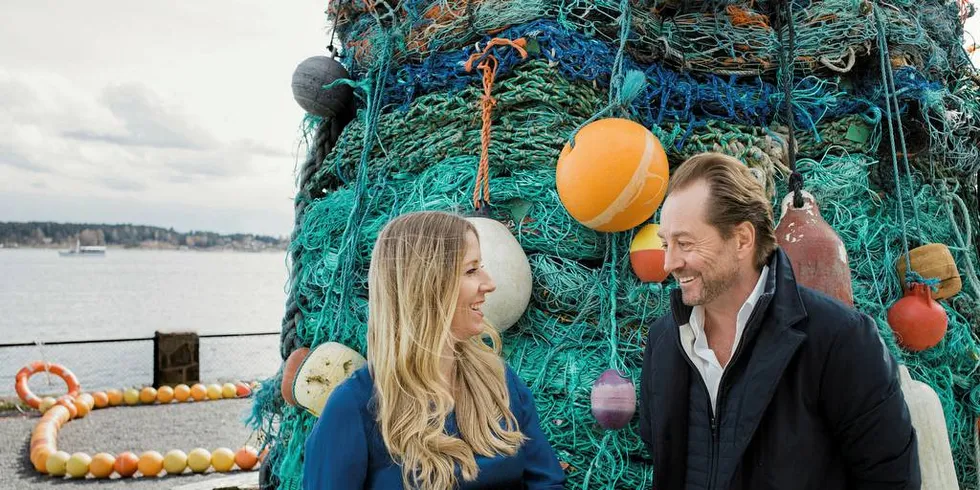 Nina Jensen og Kjell Inge Røkke ved Bygdøynes, Oslo.Foto: Ilja C. Hendel