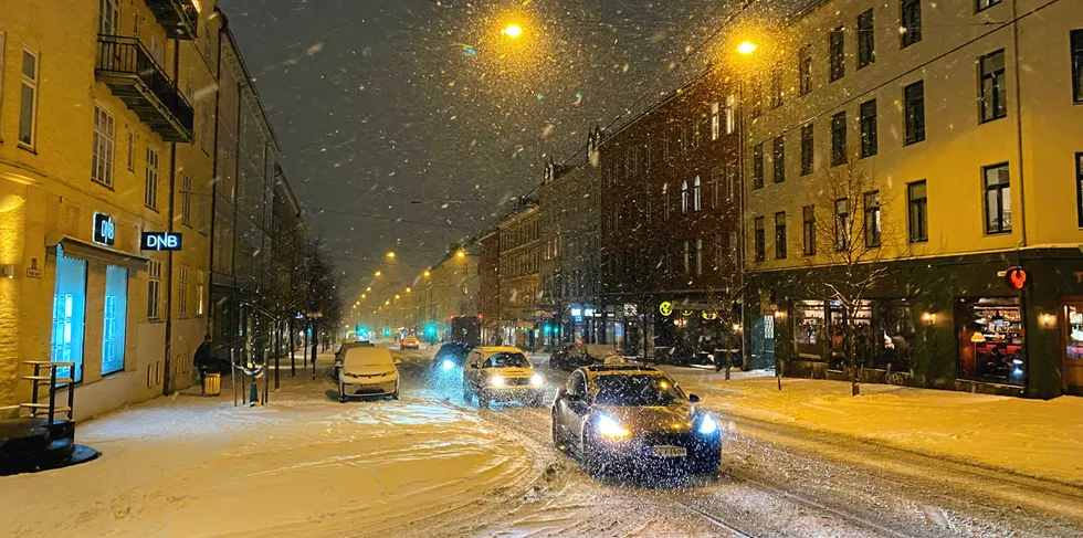 Kulden i Oslo er med å trekke opp prisen. I en kort periode kan man glede seg over snø før den smelter bort igjen i neste uke.
