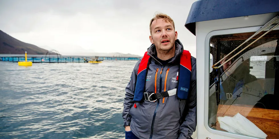 Daglig leder Alf-Gøran Knutsen i Kvarøy fiskeoppdrett.