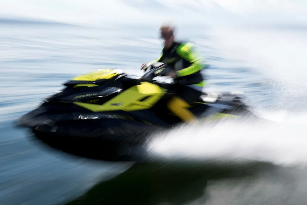 Illustrasjonsbilde. Erik Skaar kjører vannscooter i indre Oslofjord. Foto: Torstein Bøe / NTB scanpixNB! MODELLKLARERT Foto: Torstein Bøe/NTB Scanpix.