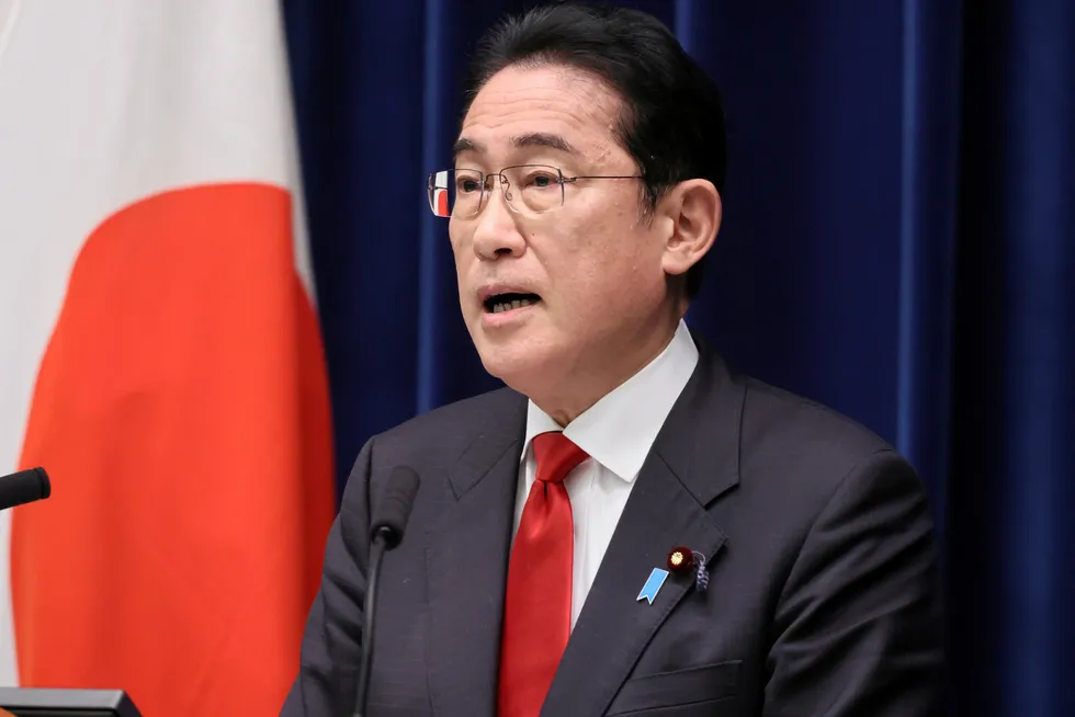Japanese Prime Minister Fumio Kishida.