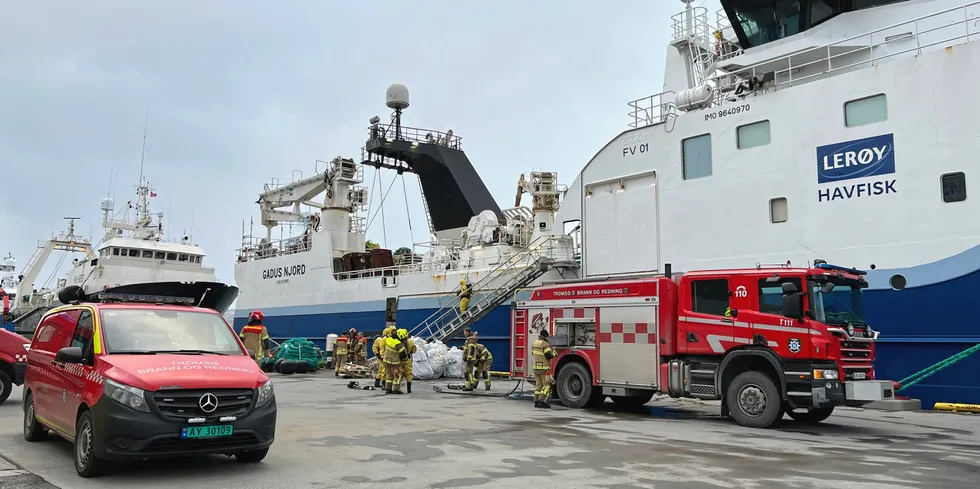 Mandag 21. mars oppsto det gasslekkasje fra en ammoniakktank om bord i tråleren «Gadus Njord» som lå til kai ved Tromsø Fryseterminal.