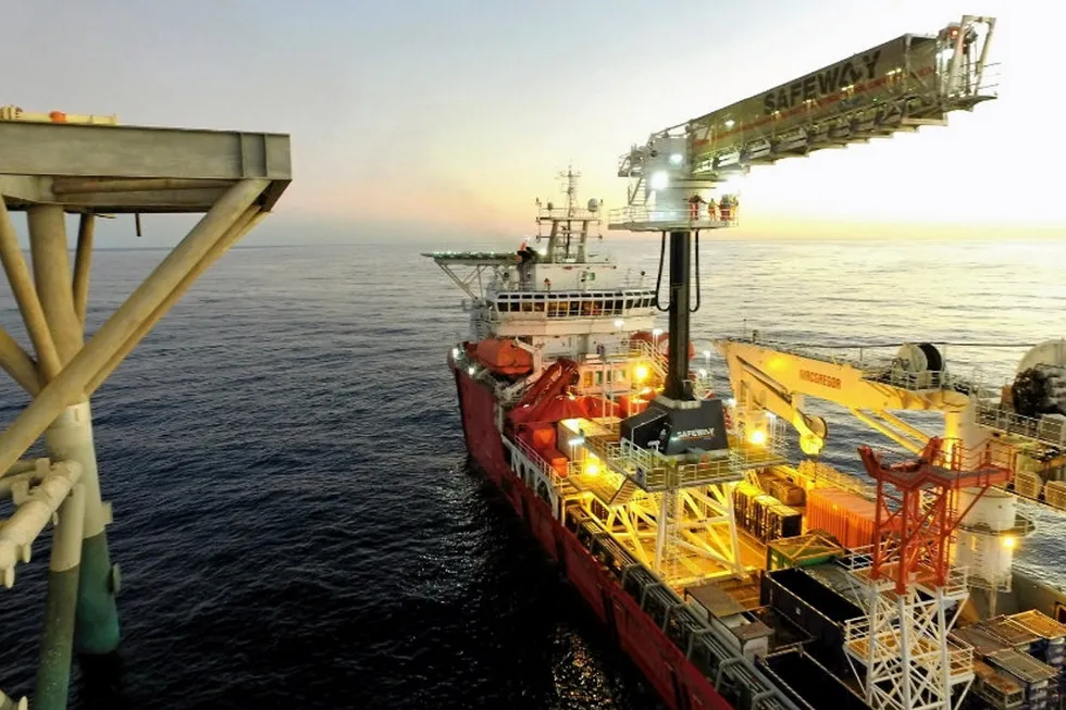 MoU: an MMA vessel at work offshore