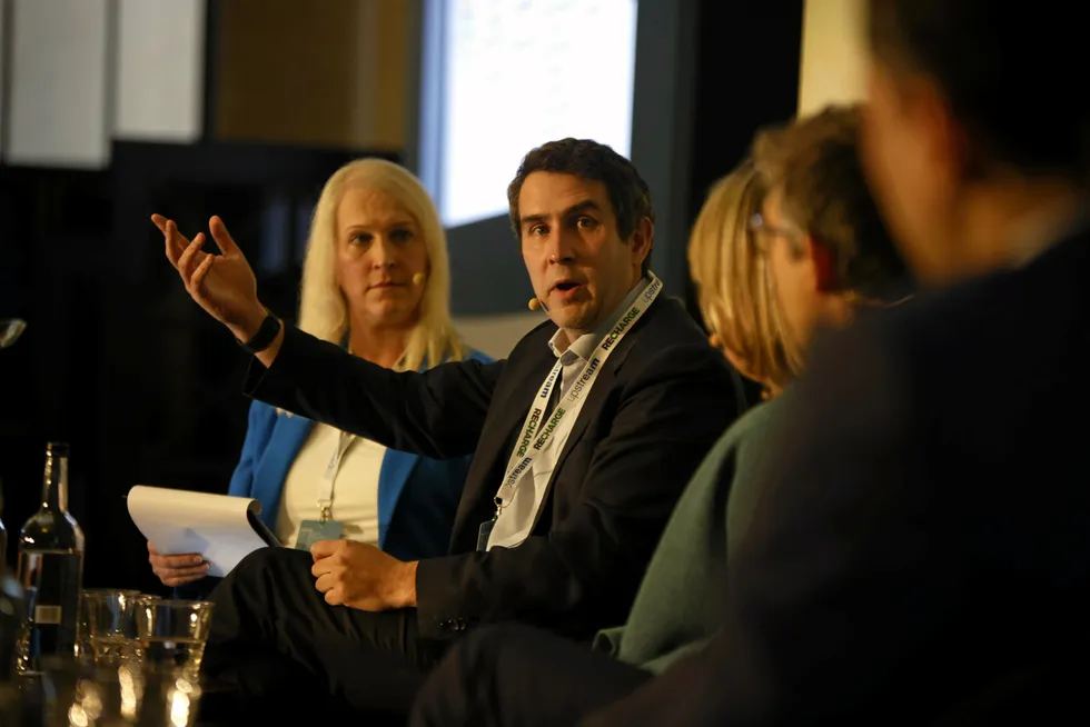Alex Grant, country manager for the UK, Equinor, addressing a panel discussion during the Energy Transition Forum 2023 in London.