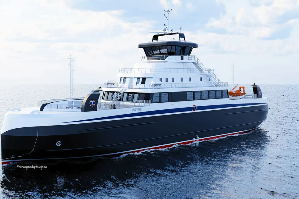 Fergen vil bli bygd av Western Baltija Shipbuilding, som ligger i Litauen, og er designet av The Norwegian Ship Design Company. .