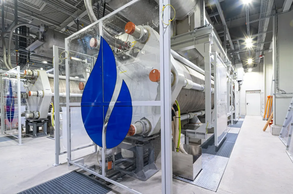 Sunfire pressurised alkaline electrolysers installed at an RWE project in Lingen, Germany.