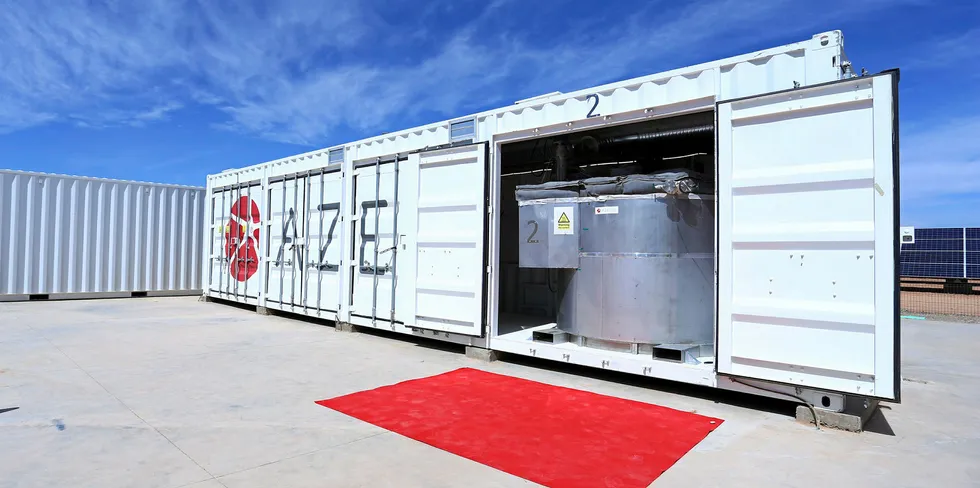 The Azelio thermal storage unit at the Noor Ouarzazate solar complex in Morocco.