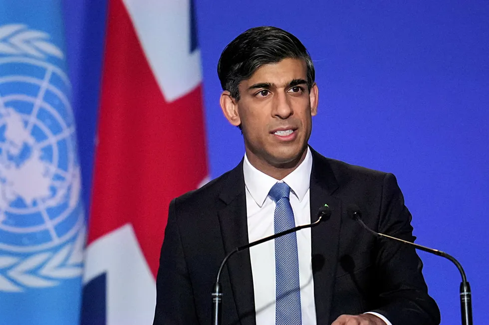 Rishi Sunak, UK prime minister.