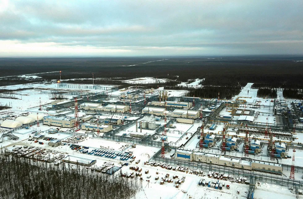 Access denied: Processing facilities at the Chayanda gas and condensate field in East Siberia in Russia