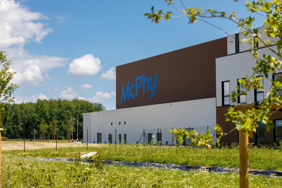 McPhy's electrolyser gigafactory in Belfort, France.