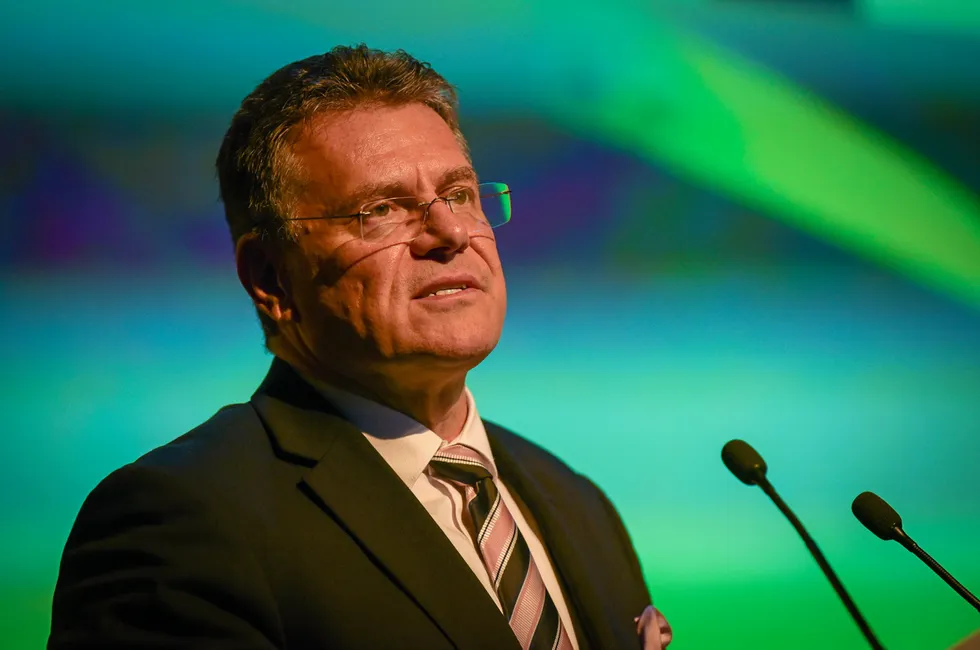 Maroš Šefčovič, executive vice-president for the European Green deal at the Commission, who spearheaded the EU's joint gas purchasing programme