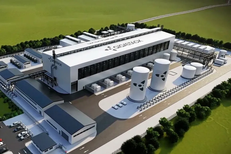 . A computer-generated image of the proposed Gigastack hydrogen production facility.